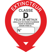 Autocollant Signalisation Extincteur Classe D