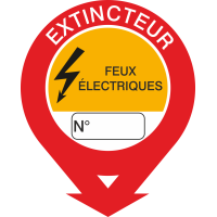 Autocollant Signalisation Extincteur Feux Electrique