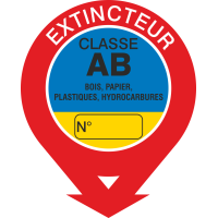 Autocollant Signalisation Extincteur Classe Ab