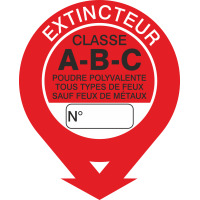 Autocollant Signalisation Extincteur Classe A-b-c
