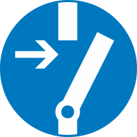 Autocollant Obligation Mettre En Marche Avt De Commencer