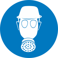 Autocollant Obligation Protéger Tête Et Voies Respiratoires