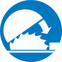 Autocollant Obligation Fermez Scie