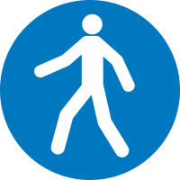 Autocollant Obligation Passage Piéton