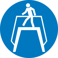 Autocollant Obligation Passer Par Passerelle