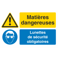 Autocollant Obligation Matières Dangereuses Port Lunette