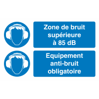 Autocollant Obligation Zone Bruit Port Anti Bruit