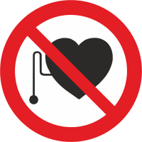 Autocollant Interdiction Aux Porteurs D'un Appareil Cardiaque