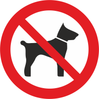 Autocollant Interdiction Aux Animaux