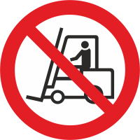 Autocollant Interdiction Aux Véhicules De Manutention