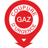 Autocollant Coupure Gaz D'urgence