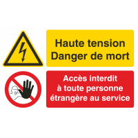 Autocollant Haute Tension Danger De Mort