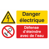 Autocollant Danger électrique
