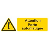 Autocollant Attention Porte Automatique