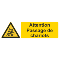 Autocollant Danger Attention Passage De Chariots