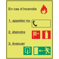 Autocollant Consigne De Sécurité Incendie 2