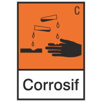 Autocollant Produit Dangereux Corrosif