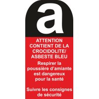 Autocollant Danger Amiante Bleu
