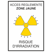 Autocollant Risque D'irradiation Jaune