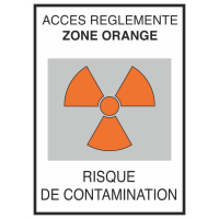 Autocollant Risque De Contamination Orange