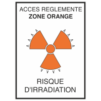 Autocollant Risque D'irradiation Orange