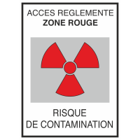 Autocollant Risque De Contamination Rouge