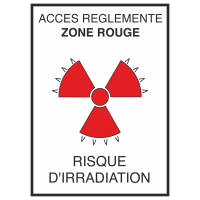 Autocollant Risque D'irradiation Rouge