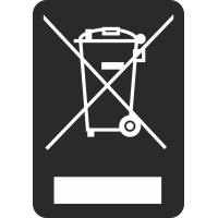 Autocollant Etiquette Weee Noir