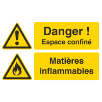 Autocollant Espace Confiné / Matières Inflammables