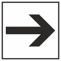 Autocollant Information Flèche