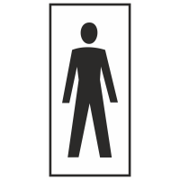 Autocollant Information Wc Hommes