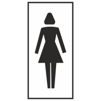 Autocollant Information Wc Femmes