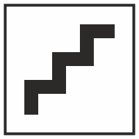 Autocollant Information Escalier