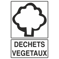 Autocollant Recyclage Déchets Végétaux