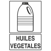 Autocollant Recyclage Huiles Végétales