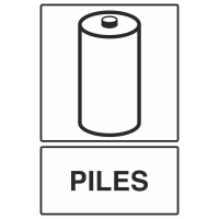Autocollant Recyclage Piles