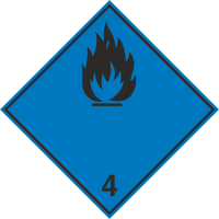 Autocollant Transport Gaz Inflammables Au Contact De L'eau