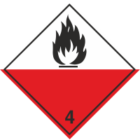 Autocollant Transport Auto-inflammables