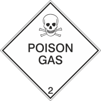 Autocollant Transport Maritime Gaz Toxiques