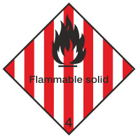 Autocollant Transport Maritime Substances Solides Combustibles