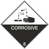 Autocollant Transport Maritime Corrosif