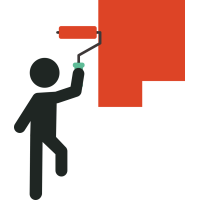 Autocollant Métier Travaux Publics Peintre