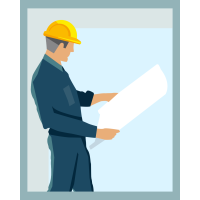 Autocollant Métier Travaux Publics Vitrier