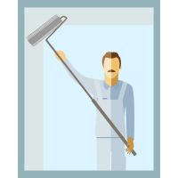 Autocollant Métier Travaux Publics Peintre 2