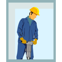 Autocollant Métier Travaux Publics Ouvrier 3