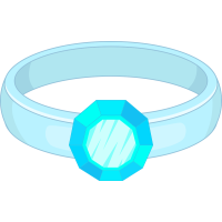 Autocollant Métier Bijoux Bague Cristal