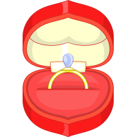 Autocollant Métier Bijoux Bague Ecrin