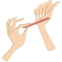 Autocollant Métier Esthétique Lime à Ongle