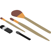 Autocollant Métier Esthétique Pinceaux