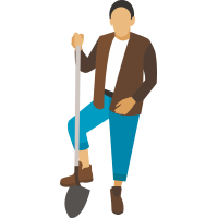 Autocollant Métier Nature Jardinier 3